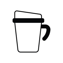 Travel Mug icon isolated on a white background. Vector illustration.