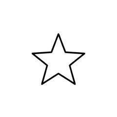 Minimalistic five-pointed star icon representing excellence and achievement