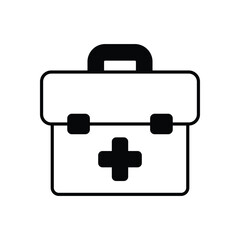 First Aid Kit icon isolated on a white background. Vector illustration.