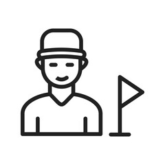 Tour Guide icon vector image. Suitable for mobile apps, web apps and print media.