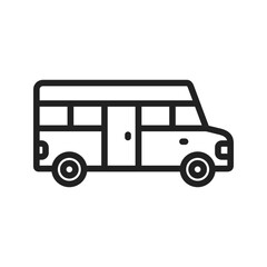 Bus icon vector image. Suitable for mobile apps, web apps and print media.