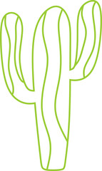 Fototapeta premium Abstract Cactus Line