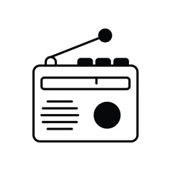 Radio  icon isolated on a white background. Vector illustration.