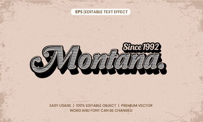 Vintage Editable text freevector effect