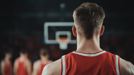 Tech sports event basketball team strategy analysis indoor arena action shot competitive environment