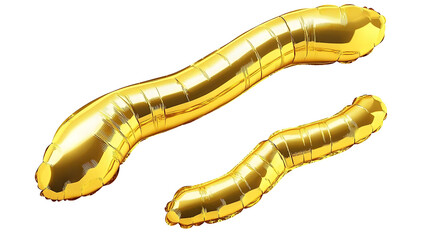 Golden Balloons Illustration On Transparent Background For Celebrations Decoration