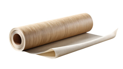 Fototapeta premium isolated transparent Background. Eco friendly bamboo paper roll, ideal for sustainable projects and crafts