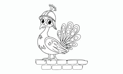 Black and white silhouette peacock vector illustration. illustration vector graphics of tribal art design peacock. Silhouette illustration of a peacock. logo, tattoo. watermark.