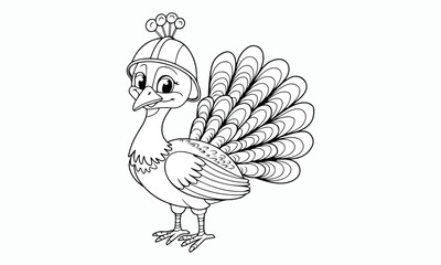 Black and white silhouette peacock vector illustration. illustration vector graphics of tribal art design peacock. Silhouette illustration of a peacock. logo, tattoo. watermark.