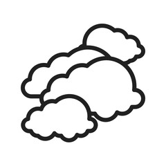 Cloudy icon vector image. Suitable for mobile apps, web apps and print media.