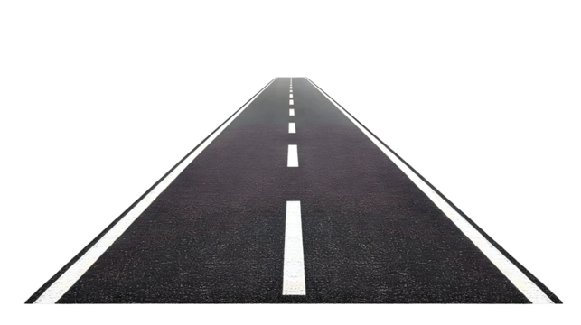 Illustration Of A Straight Road On Black Background Perspective View - Powered by Adobe