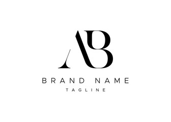 Luxury AB letter logo mark