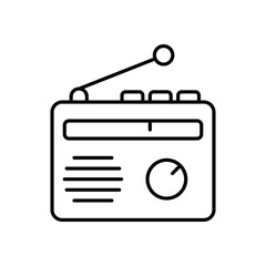 Radio  icon isolated on a white background. Vector illustration.