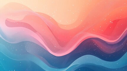 Abstract pastel gradient background with flowing waves and subtle stardust