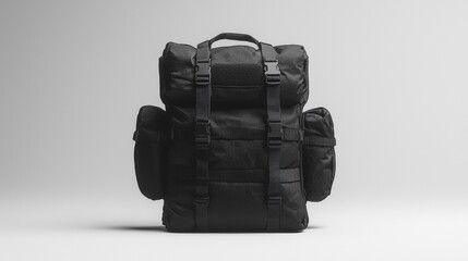 Stylish black backpack with multiple compartments suitable for outdoor adventures and daily use in urban environments