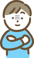 笑顔で静かに怒る男性