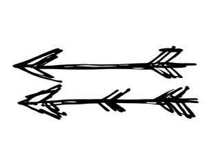 Digital Illustration Of Black Arrows Design And Navigation Icon On Transparent