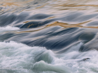 Flow of water in the Rhône photographed at slow speed