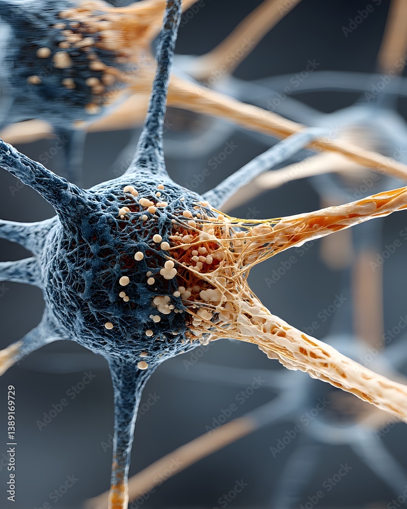 Poster scalable artificial intelligence system, interconnected neural networks expanding dynamically, vast 