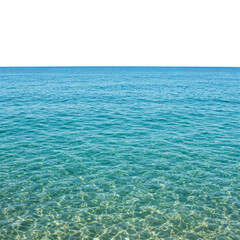 Obraz premium blue sea water isolated on transparent or white background, png 
