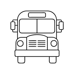 school bus icon, school bus vector illustration-simple illustration of school bus, perfect for school bus logos and icons