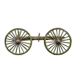 Fototapeta premium Isolated Golden Vintage Bicycle Wheel Illustration On Black Background