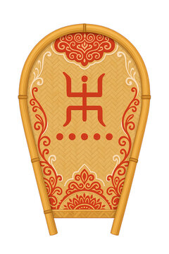 Traditional Bengali Kulo or bamboo tray