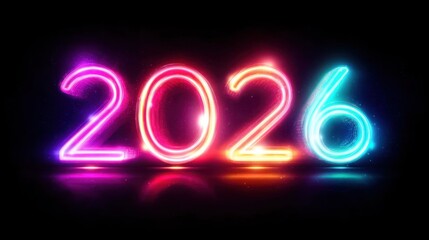 Elegant 2026 New Year card design with blank area. Perfect for holiday greetings, business wishes, or digital celebrations.