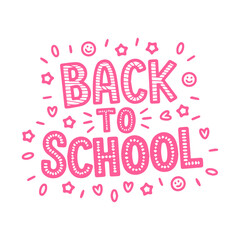 Back to School Text Typography Written Background Template Vector Illustration Featuring Motivational and Educational Elements for the New School Year, Classroom Vibes, Academic Inspiration Study Time