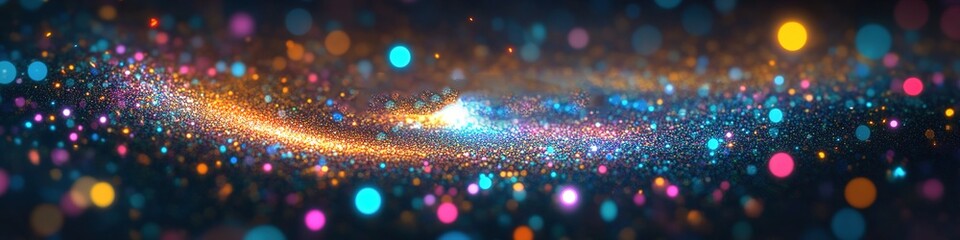 Futuristic Retail Vortex: Holographic Shopping Swirl with Color-Coded Product Fragments and Neon Data Streams. Abstract Digital Commerce Visualization for Creative Marketing Backgrounds and AI-Generat