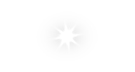 Abstract Shiny Vector Background with Sunburst Rays, Glowing White Light Beams, and Bright Star Explosion. PNG Lens Flare, Flash, Photographic Glow for Summer Morning, Sky, or Nature Themes.
