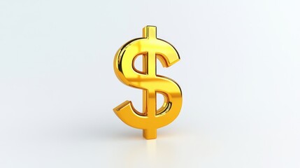 Obraz premium 3d golden dollar sign isolated on transparent background. Dollar png