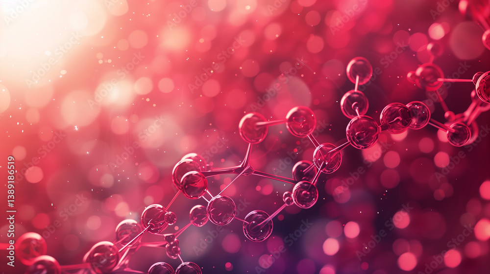 Poster this visual shows synthetic blood components interacting in a vibrant biofluid setting.