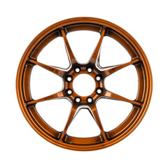 Obraz premium Isolated Bronze Alloy Wheel Rim On Transparent Background Illustration