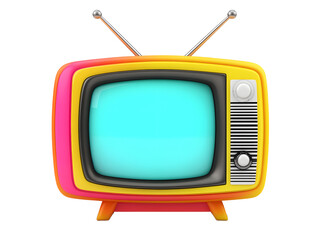 Retro Colorful Cartoon Television