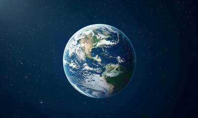 Fototapeta premium Stunning View of Earth from Space with Stars in the Background