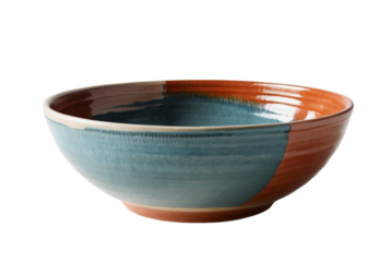 Pottery two tone colored bowl artistry