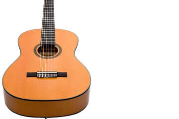 Fototapeta premium Isolated Acoustic Guitar Photo Against Black Background Illustration