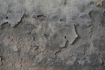 Weathered grungy cement wall texture background, Rustic colored concrete wall backdrop, Damaged sand cement wall surface