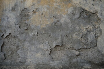 Weathered grungy cement wall texture background, Rustic colored concrete wall backdrop, Damaged sand cement wall surface