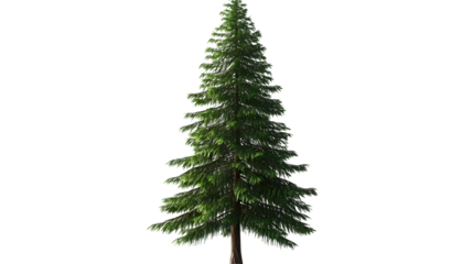 Isolated Realistic Green Pine Tree Illustration with Transparent Background