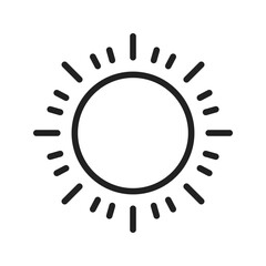 Sun icon vector image. Suitable for mobile apps, web apps and print media.