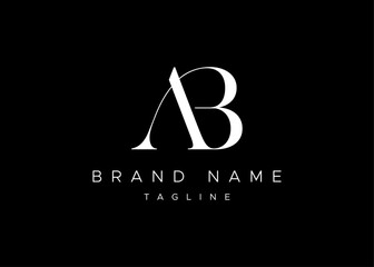 Luxury AB letter logo mark