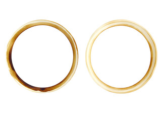 Isolated Coffee Ring Illustration On Transparent Background Brown Marks
