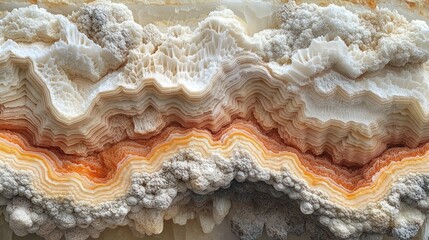 Detailed mineral cross-section