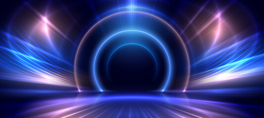 Abstract background. Shiny light spark effect scene. Motion light effect, speed motion concept. Futuristic technology pattern for banner or poster design.