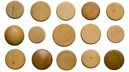 Isolated Wooden Circles On Transparent Background Photo Illustration