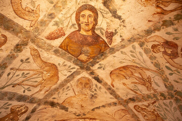 Obraz premium Qusayr Amra, Jordan frescoes of desert castle