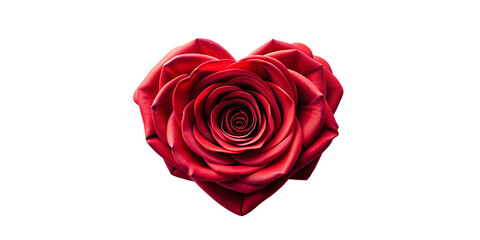 Heart-Shaped Red Rose Romantic Floral Symbol of Love