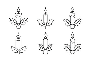 set of burning candles